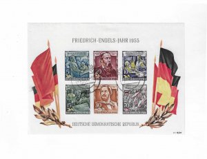 Germany DDR Sc #264a souvenir sheet of 6 used VF