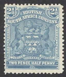 Rhodesia Sc# 62 MH 1898-1908 2½p Coat of Arms