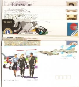 Australia 1991 Pre-Stamped Envelope Year Seven Seas E256-57, E262-67, E270-73