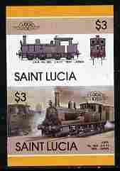 St Lucia 1986 Locomotives #5 (Leaders of the World) $3 2-...