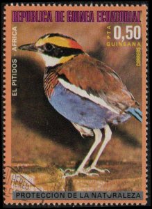 Equatorial Guinea sw1261 - Cto - .50p Pitta Bird (1976)