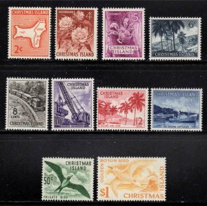 Christmas Island #11-20 ~ Cplt Set of 10 ~ Map & Scenes ~ Mint, NH  (1963)