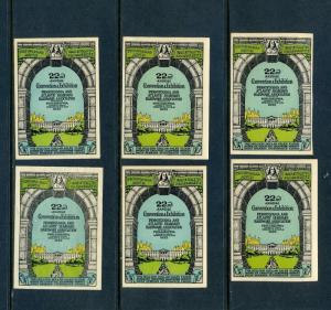 6 VINTAGE 1923 PA & ATLANTIC SEABOARD HARDWARE ASSN EXPO POSTER STAMPS (L604)