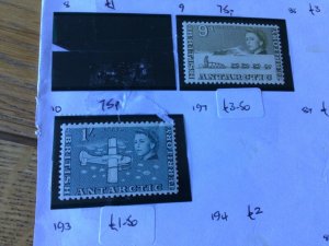 British Antarctic Territory mounted mint stamps on 3 pages  A12967