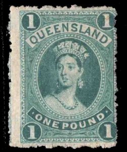 MOMEN: QUEENSLAND SG #161 1886 MINT OG VLH £325 LOT #66496