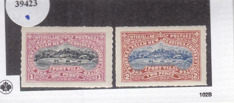 Australasian-New Hebrides Co., Local Post, 1p & 2p, MNH (39423)