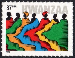SC#3881 37¢ Kwanzaa Single (2004) SA
