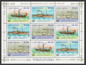 St Thomas & Prince Isls 752-756 set of 18,MNH.Michel 906-923. IMO,25th Ann.Ships 