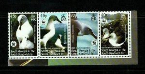 South Georgia: 2003, Endangered Species, Grey Headed Albatross,  MNH set