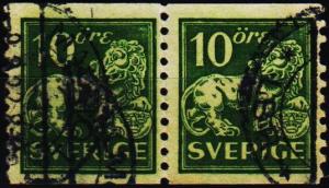 Sweden. 1920 10ore(Coil Pair) S.G.98B Fine Used