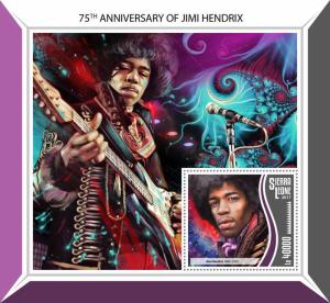 Z08 SRL17806b Sierra Leone 2017 Jimi Hendrix MNH ** Postfrisch