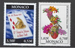 Monaco SC#2201, 2203 MNH VF...Key Value!