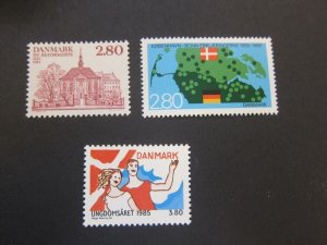 Denmark 1985 Sc 769-771 set MNH