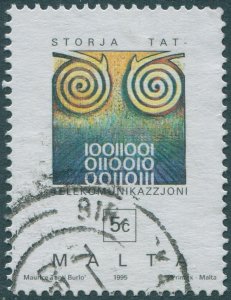 Malta 1995 SG993 5c Symbolic Owl FU