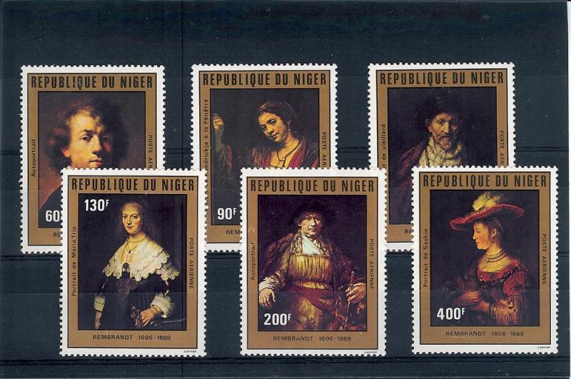 Niger, C299-304, Paintings - Rembrandt Singles,**MNH**
