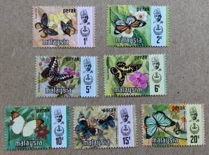 Perak 1971 Butterflies set, MNH. Scott 146-152, CV $7.70. SG 172-178