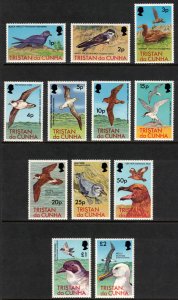 TRISTAN DA CUNHA 1977 Birds; Scott 222-33, SG 220-31; MNH