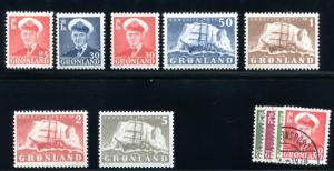 Greenland 32-38 Mint NH, ship, (low val nc)