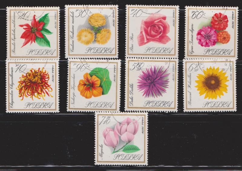 POLAND Flowers On Stamps - Cancelled