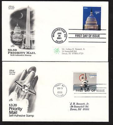 U.S. FIRST DAY COVERS 1,350 total from 1941 to 2001