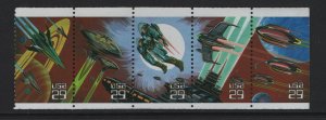 United States   #2741-2745  MNH 1993 space fantasy strip of 5