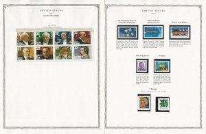 United States Stamp Collection 24 Scott Pages, Mint NH, 1997-1998, JFZ