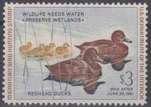 US RW27 MNH 1960 Federal Hunting Permit Redhead Duck Stamp ZAYIX 112222S26