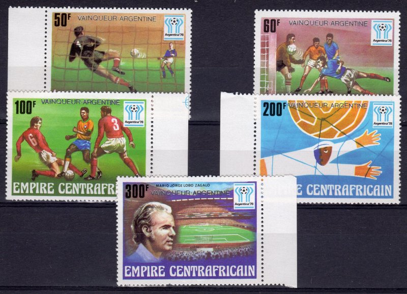 Central African Empire 1978 Sc#370/374 WORLD CUP '78  WINNERS Set (5) MNH