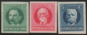 1926 Cuba Stamps  Jose Marti, Maximo Gomez,Calixto Garcia Complete Set  NEW
