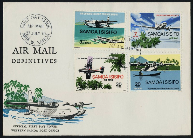 Samoa C3-6 on FDC - Aircraft, Flying Boat