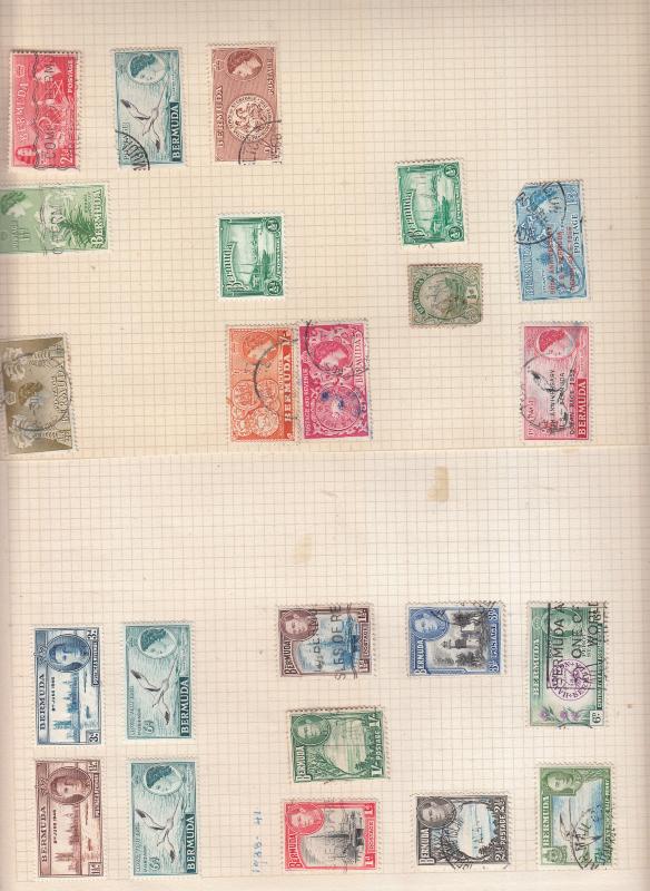 BERMUDA 2 ALBUM PAGES VALUES/SETS MINT/USED