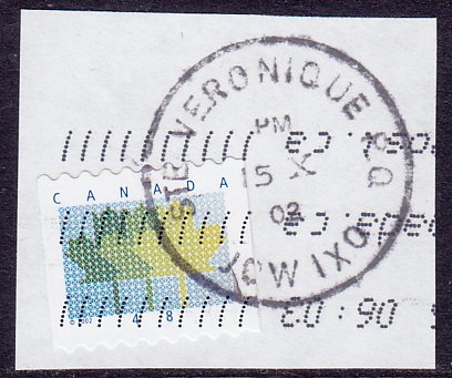 Canada - 2002 - Scott #1927 - used on piece - STE-VERONIQUE QC pmk