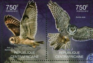 Owls Stamp Asio Flammeus Asio Otus Strix Varia S/S MNH #3636 / Bl.942 