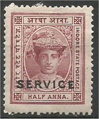 INDORE, 1904, MH 1/2a,Overprinted Scott O1