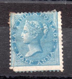 India 1865 1/2A blue mint spacefiller WS5825