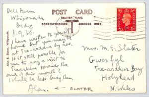 GB 1938 GLIDER Rare *Alan Slater* SIGNED Postcard AVIATION Beds {ex Slater}PG25