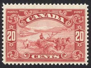 Canada Sc# 157 MH 1929 20c dark carmine King George V Scroll Issue