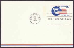 UXC11 Visit the USA uncacheted FDC