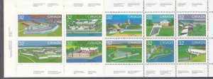 Canada 992a (983-92) 1983 Canada Day Various Forts Full Booklet of 10 (2 Scans)