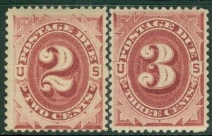 EDW1949SELL : USA 1891. Scott #J23-24 Both Very Fresh & Mint OG LH. Cat $112.00.