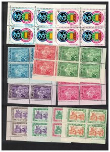 Guinea Roosevelt Disabled Fair in New York COLLECTION of Blocks of 4 Good CV