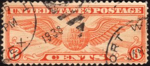 1934, US 6c, Used, Winged Globe, Sc C19