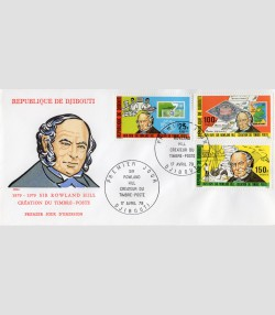 Djibouti 1979 Rowland Hill Stamps on Stamps set Perforated in official FDC
