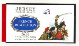 Jersey Sc 516a-521a 1989  French Revolution stamp booklet mint NH