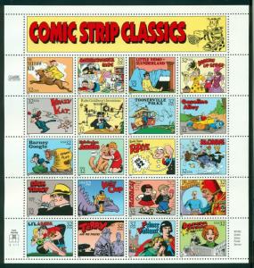 Comic Strip Classics Sheet of 20 32¢ Stamps Scott 3000 Mint VF NH - Stuart Katz