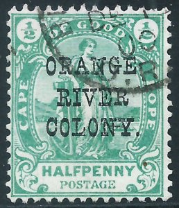 Orange River Colony, Sc #54, 1/2d Used