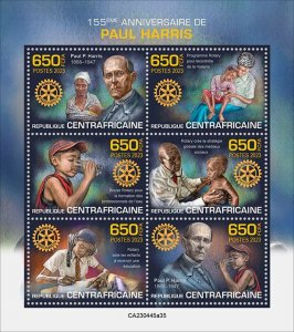 C A R - 2023 - Paul Harris - Perf 6v Sheet  - Mint Never Hinged