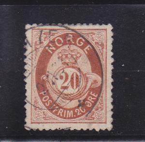 Norway  Scott#  27  Used