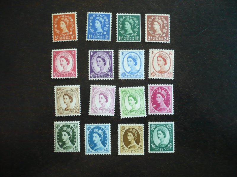 Stamps - Great Britain - Scott#353-369 - Mint Never Hinged Set of 16 Stamps