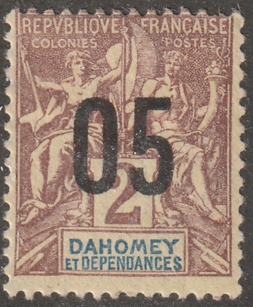 Dahomey, Scott#32,  mint, hinged, 05, black.